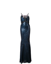 Темно-синее вечернее платье с пайетками от Zac Zac Posen