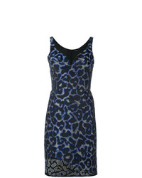 Темно-синее вечернее платье с принтом от Tufi Duek