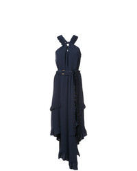 Темно-синее вечернее платье с рюшами от Derek Lam 10 Crosby
