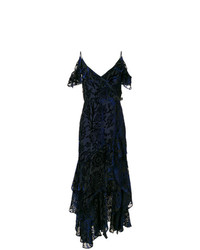 Темно-синее вечернее платье с цветочным принтом от Peter Pilotto