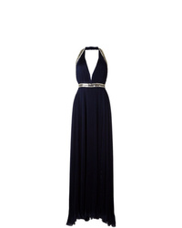 Темно-синее вечернее платье со складками от Roberto Cavalli