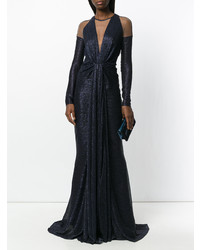 Темно-синее вечернее платье от Talbot Runhof