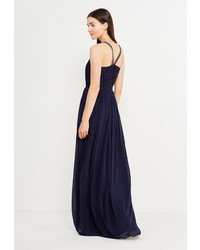 Темно-синее вечернее платье от Mango