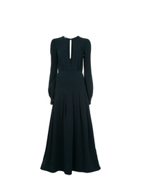 Темно-синее вечернее платье от Oscar de la Renta