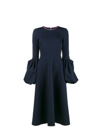 Темно-синее вечернее платье от Roksanda