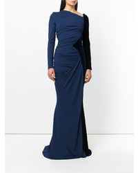 Темно-синее вечернее платье от Talbot Runhof