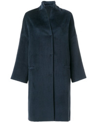 Женское темно-синее вязаное пальто от Brunello Cucinelli