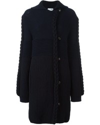 Женское темно-синее вязаное пальто от Sonia Rykiel