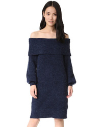 Темно-синее вязаное платье-свитер от Designers Remix