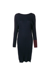 Темно-синее вязаное платье-свитер от Nude