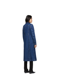 Женское темно-синее джинсовое пальто от Helmut Lang
