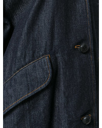 Женское темно-синее джинсовое пальто от MM6 MAISON MARGIELA