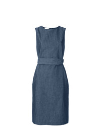 Темно-синее джинсовое платье-футляр от Marcha