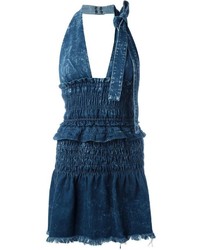 Темно-синее джинсовое платье от Chloé