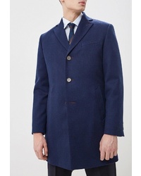 Темно-синее длинное пальто от Absolutex