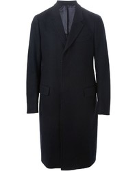 Темно-синее длинное пальто от Alexander McQueen