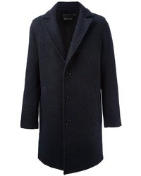 Темно-синее длинное пальто от Alexander Wang