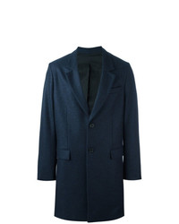 Темно-синее длинное пальто от AMI Alexandre Mattiussi