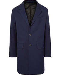 Темно-синее длинное пальто от Ami