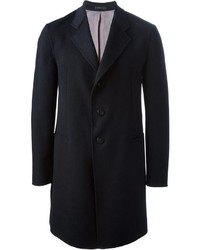 Темно-синее длинное пальто от Armani Collezioni