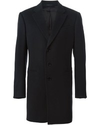 Темно-синее длинное пальто от Armani Collezioni