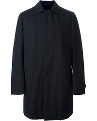 Темно-синее длинное пальто от Aspesi