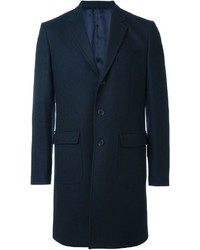 Темно-синее длинное пальто от Aspesi