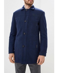 Темно-синее длинное пальто от Bazioni