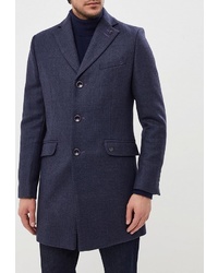 Темно-синее длинное пальто от Bazioni
