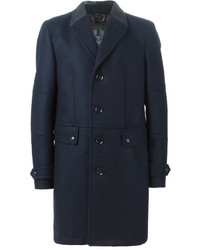 Темно-синее длинное пальто от Belstaff