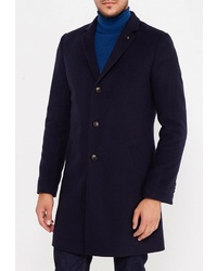 Темно-синее длинное пальто от Berkytt