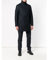 Темно-синее длинное пальто от MACKINTOSH