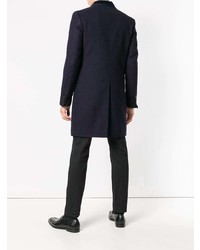 Темно-синее длинное пальто от Gucci