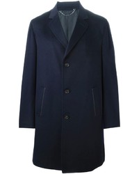 Темно-синее длинное пальто от Brioni