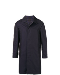 Темно-синее длинное пальто от Burberry