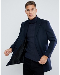 Темно-синее длинное пальто от Burton Menswear