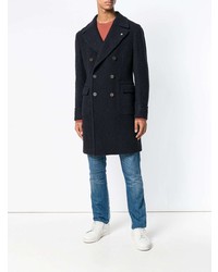 Темно-синее длинное пальто от Tagliatore