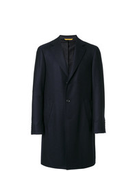 Темно-синее длинное пальто от Canali