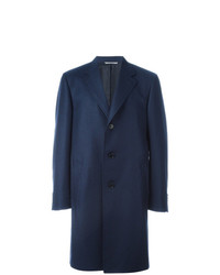 Темно-синее длинное пальто от Canali