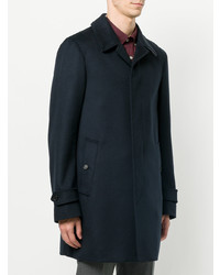 Темно-синее длинное пальто от Burberry