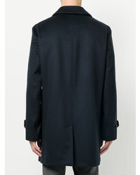 Темно-синее длинное пальто от Burberry