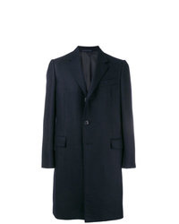 Темно-синее длинное пальто от Caruso