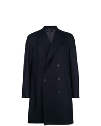 Темно-синее длинное пальто от Caruso