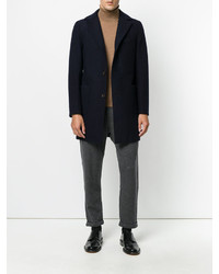 Темно-синее длинное пальто от Eleventy