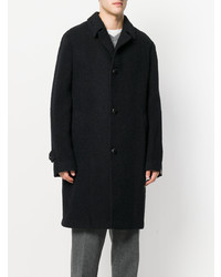 Темно-синее длинное пальто от Mp Massimo Piombo