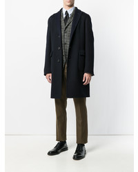 Темно-синее длинное пальто от Boglioli