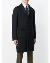 Темно-синее длинное пальто от Boglioli