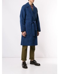 Темно-синее длинное пальто от TOMORROWLAND