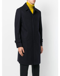 Темно-синее длинное пальто от Hevo