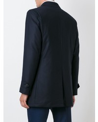 Темно-синее длинное пальто от Corneliani